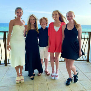 Elizabeth Shamblin Hannah with her children in 2024